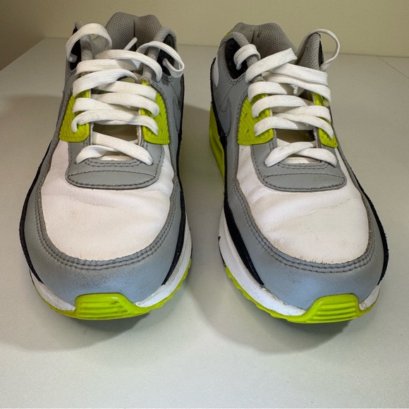 Nike Air Max 90 GS Volt CD6864-101 Youth Size 6.5Y White Neon Green Retro 90s OG - Picture 4 of 16